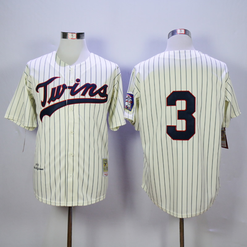 Men Minnesota Twins #3 Killebrew Cream Throwback 1969 MLB Jerseys->minnesota twins->MLB Jersey